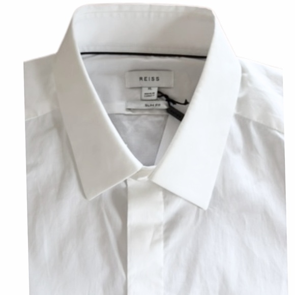 REISS | Men’s White Slim Fit Dress Shirt XL – NWT - Picture 4 of 12